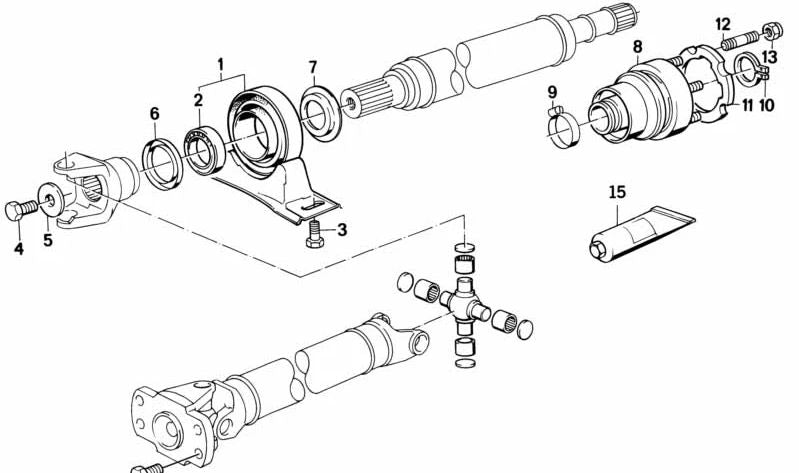 Tornillo prisionero OEM 26111226786 para BMW E34, E32. Original BMW.