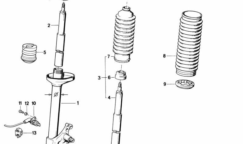 Anneau fileté avec filetage interne OEM 31321130068 pour BMW E21, E30. BMW d'origine.