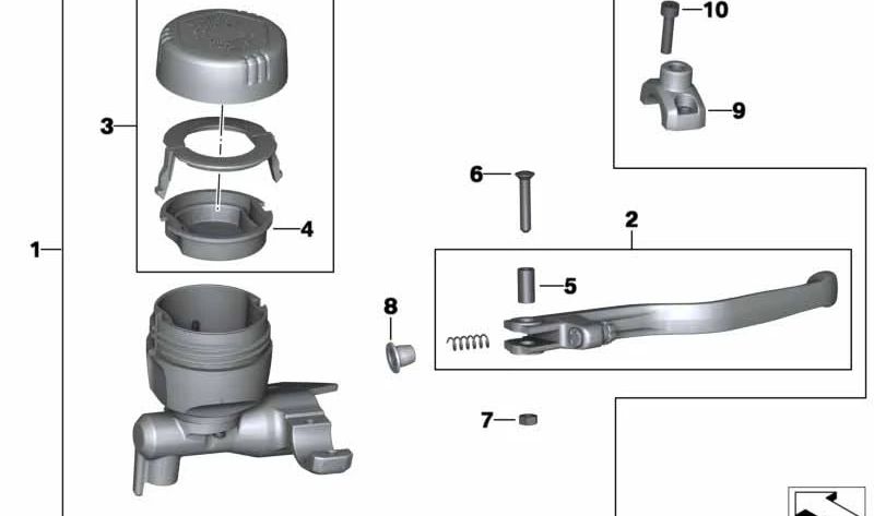Abrazadera de sujeción M6 OEM 32729457586 para motos BMW F 800 GT, F 800 S, F 800 ST, F 800 GS, F 650 GS, K 1300 S, K 1300 GT, K 1200 R… y más. Original BMW Motorrad.