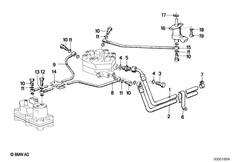Fuel line for BMW E28 (OEM 13311276687). Original BMW