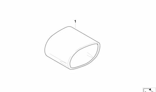 Chrome Exhaust Pipe Trim OEM 18303453513 for BMW X3 E83 (All Models Supported). Original BMW.