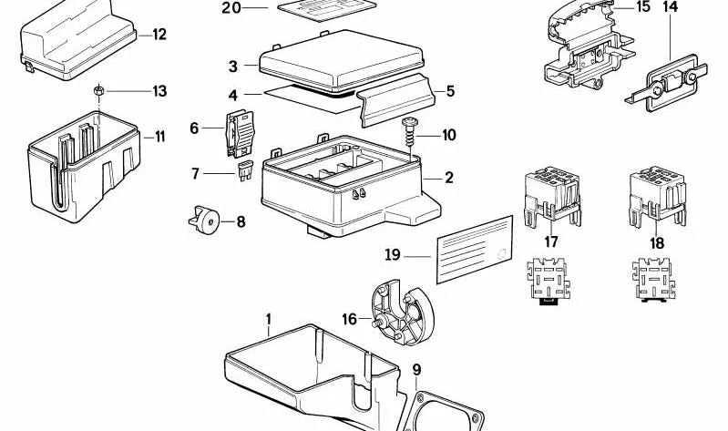 Bandeja de cabo OEM 61131374020 para BMW E34, E32. BMW original.