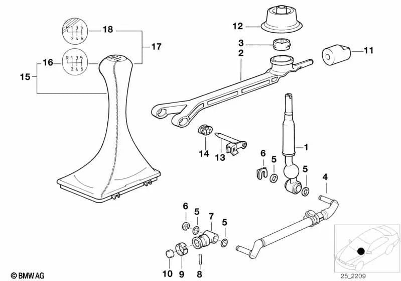 Walk-Nappa leather bellows for BMW E31 (OEM 25111221739). Genuine BMW.