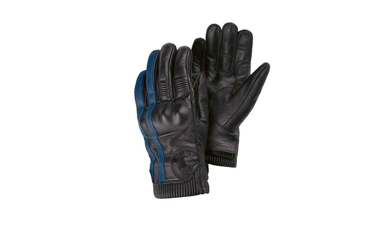 Gants en cuir Lehel taille XL bleu pour BMW Motorrad. Compatible avec les écrans tactiles. BMW Motorrad d'origine.