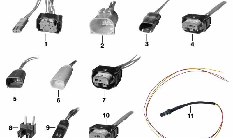 Conector de reparación 2 pines OEM 83300444440 para BMW Motorrad C1, K75, K1, R2, R3, R12, R nineT, HP2, HP4, Series 3/20, 600, 700, 1600, 2000, 2002. Original BMW Motorrad.
