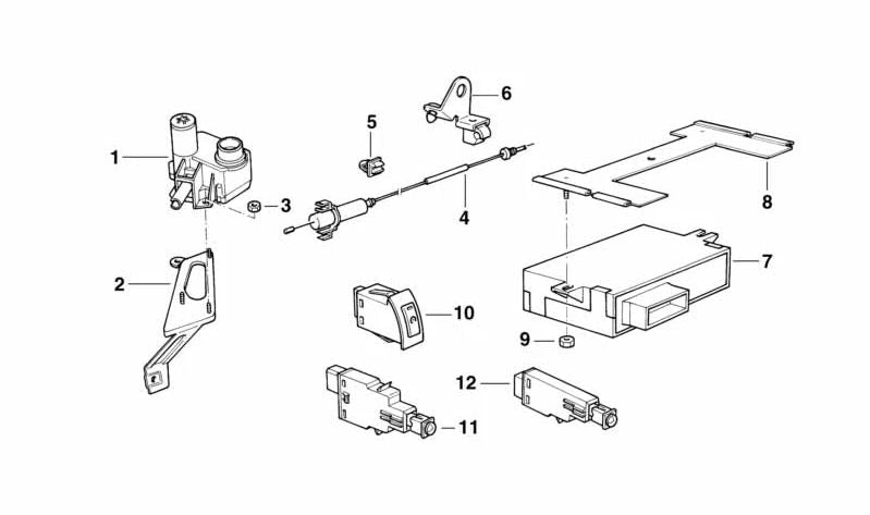 Interruttore di controllo della velocità OEM 61318352256 per BMW E38 {725TDS, 728i} compatibile con versioni meccaniche e automatiche. BMW originale.