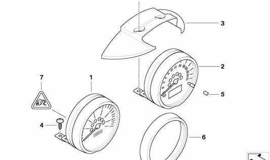 Cuentarrevoluciones OEM 62116936295 para MINI R50, R53, Cabrio R52. Original MINI.