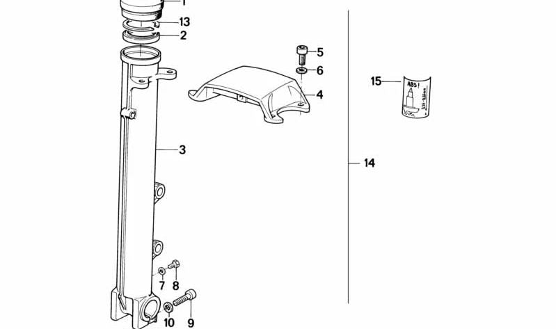 Stabilisateur poli en OEM 31421457900 pour BMW K100, K75, K100RS Motorcycles. BMW original Motorrad.