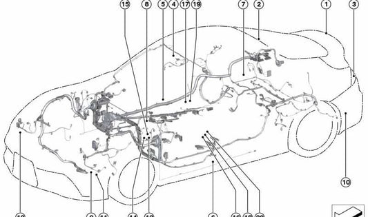 Steckergehäuse für BMW 3 G20 -Serie, G21, G28, G80, G81, 4 G22, G23, G82, G83, Serie 5 F07, F10, F11, F18, Serie 6 F06, F12, F13, Serie 7 F01, F02, F04, X2 F39, Z4 G29 (OEM 61139144234). Original BMW