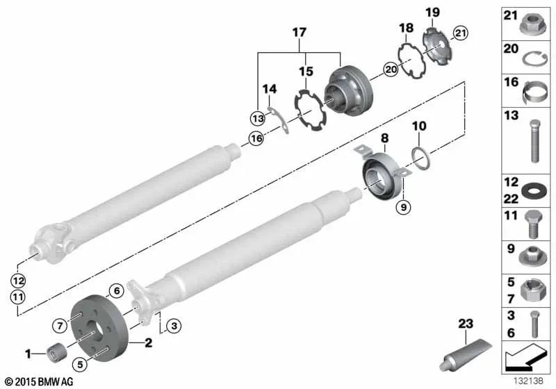 Verschlussdeckel para BMW E46, E65, E66, E53 (OEM 26117504634). Original BMW