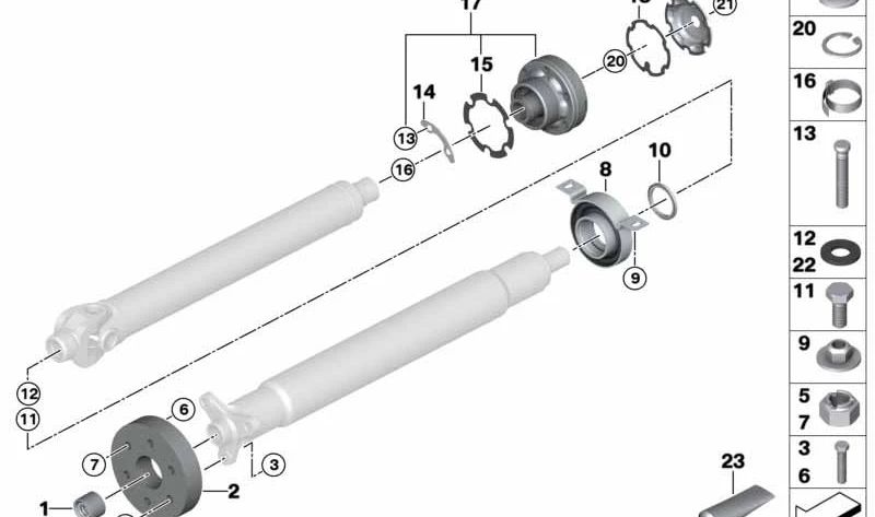 Joint homolytique avec vis strié OEM 26117526822 pour BMW E65, E66, E53. BMW d'origine.