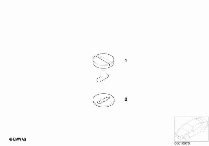 Twist lock 24.5mm for BMW 8 Series E31 (OEM 51478165342). Original BMW