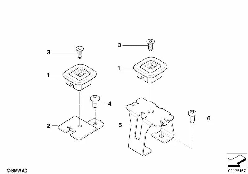 Suporte para BMW Série 5 E60, E60N Série 6 E63, E63N (OEM 72147067105). BMW original
