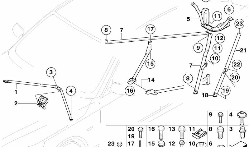 Brazo de suspensión delantero izquierdo OEM 51617147515 para BMW E61. Original BMW.