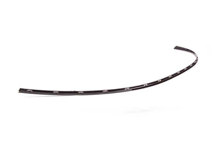Moldura lateral del marco de puerta izquierda OEM 51137220197 para BMW Serie 3 {E90, E90N}. Acabado negro brillante. Original BMW.