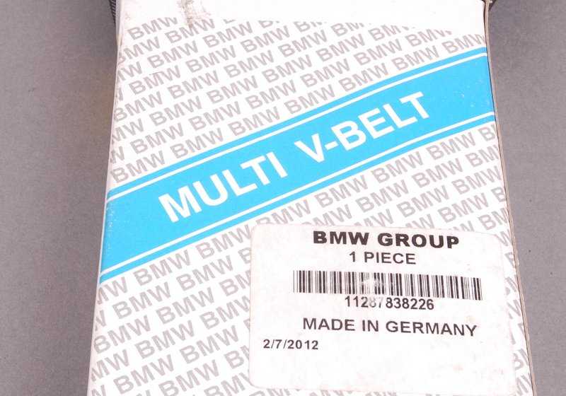 Correa poly V (6PK1432) OEM 11287838226 para BMW E60, E61, E63, E64 M5 y M6 con motor S85. Original BMW.