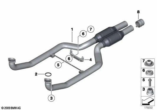 Vorschalldämpfer OEM 18307646947 für BMW 5er (F07, F10, F11), 7er (F01, F02)... und mehr. Original BMW.