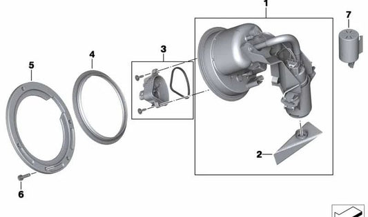 Bomba de gasolina OEM 16148544012 para motos BMW Motorrad R nineT (2013-2016). Original BMW Motorrad.