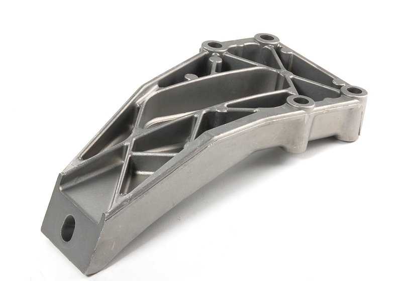 Soporte izquierdo del motor OEM 11811136537 para BMW E34 520i y 525i (modelos con motor M50, caja manual y automática). Original BMW.