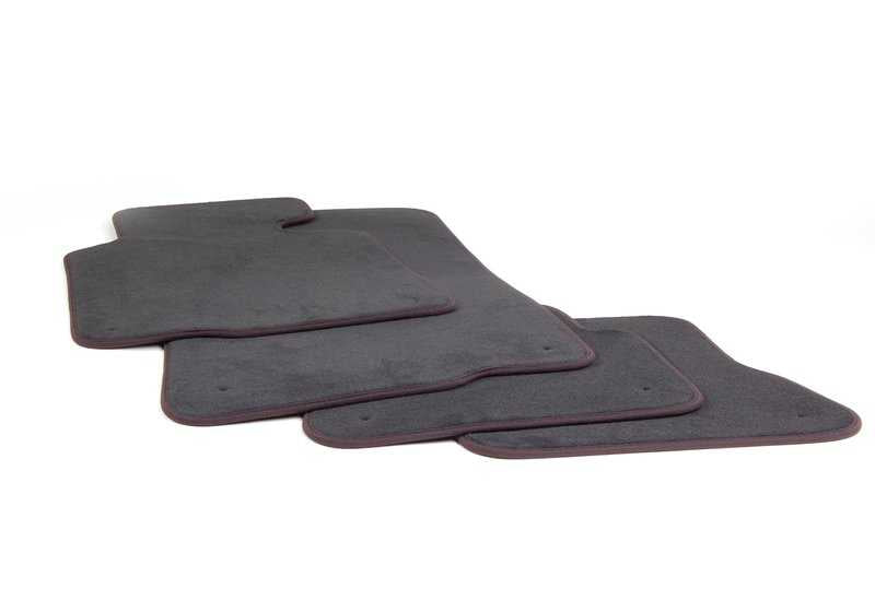 Juego de alfombrillas de velours antracita OEM 51477007313 para BMW Serie 3 E46 Convertible (11/1998 - 08/2006). Original BMW.