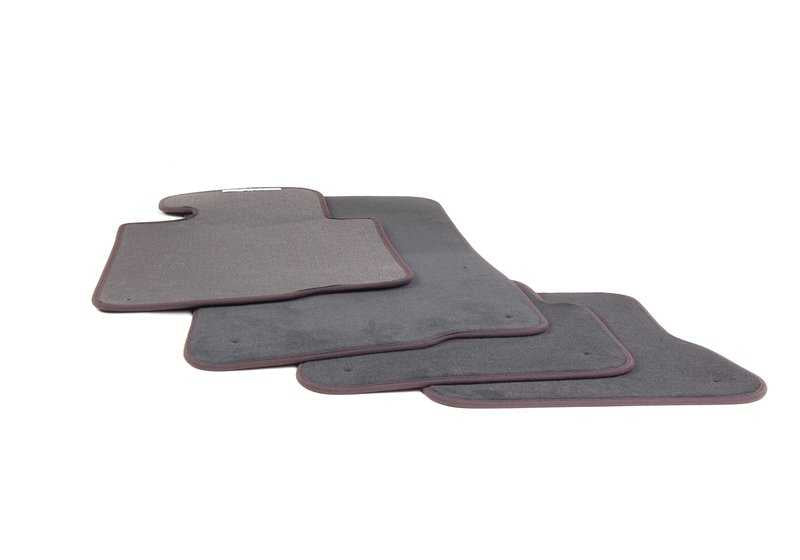 Juego de alfombrillas de velours antracita OEM 51477007313 para BMW Serie 3 E46 Convertible (11/1998 - 08/2006). Original BMW.