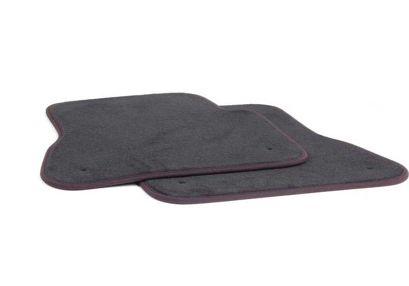 Juego de alfombrillas de velours antracita OEM 51477007313 para BMW Serie 3 E46 Convertible (11/1998 - 08/2006). Original BMW.