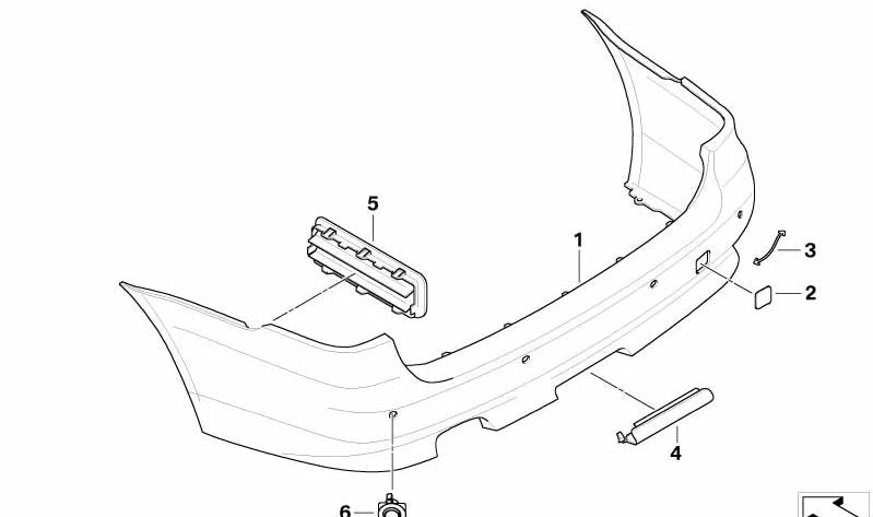 Tapa embellecedora para bola de remolque OEM 51127126377 para BMW E61, E61N. Original BMW.