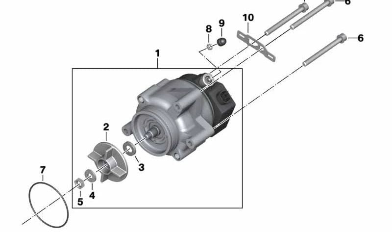 Arandela OEM 11267686500 para motos BMW K1200 S, K1300 S, K1600 GT, K1600 GTL... y más. Original BMW Motorrad.