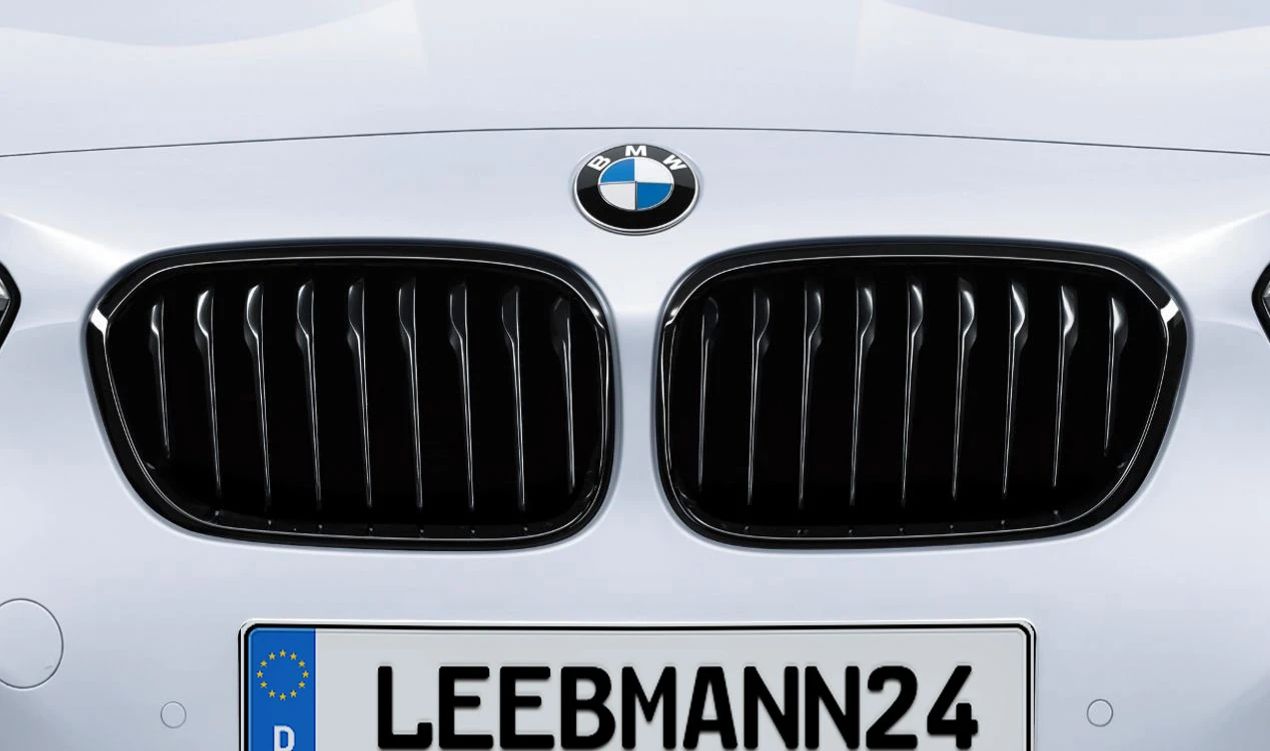 Parrilla frontal negra brillante M Performance OEM 51712240773 para BMW F20, F21 (todos los modelos compatibles sin Night Vision S6UKA). Original BMW.