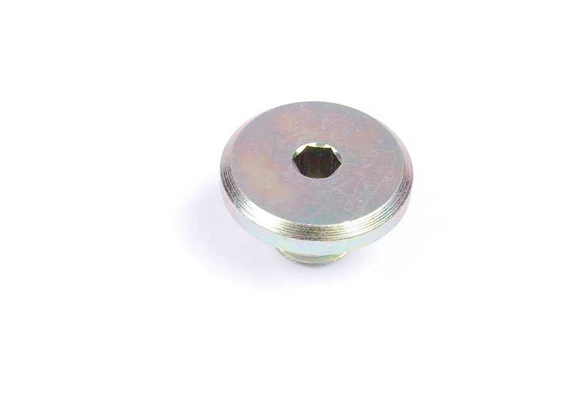 Tornillo de cierre OEM 24117507555 para BMW E46, E39, E38, E85. Compatible con cajas de cambio automáticas y componentes de transmisión. Original BMW.