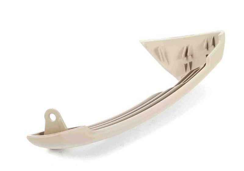 Guía cinturón de seguridad derecha OEM 52107165350 para BMW Z4 E85, E86. Color beige. Pieza original BMW.