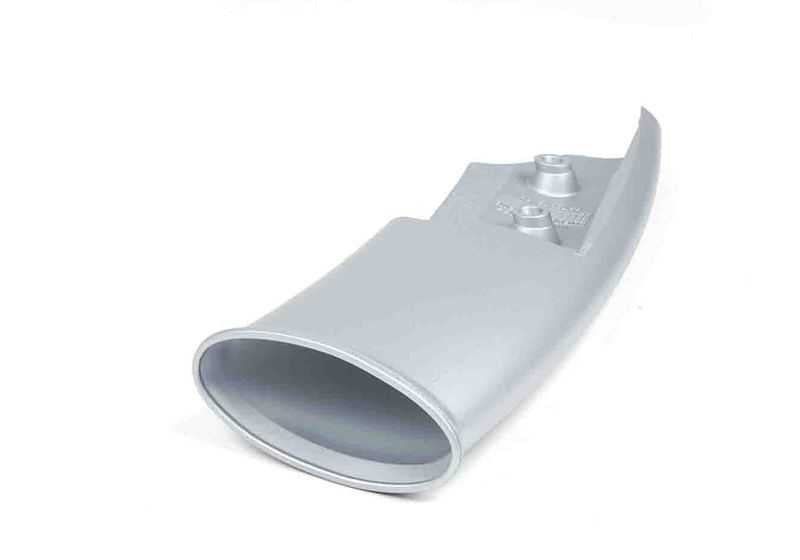 Cubierta tubo derecho decorativa plata OEM 51456973074 para MINI R50, R52, R53. Original MINI.