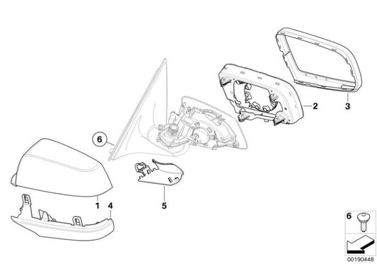 Parte inferior de la carcasa izquierda SHADOW-LINE OEM 51167266037 para BMW E60, E61, F07, F10, F11, E63, E64, F06, F12, F13, F01, F02, F03, F04... y más. Original BMW.