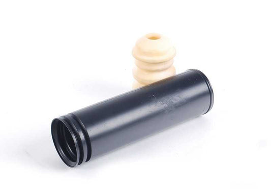 Kit reparación protector + tope amortiguador trasero OEM 33502290348 para BMW E36 {316i, 316i Compact} y E46 {modelos hasta 09/2001}. Incluye tubo protector y tope. Original BMW.