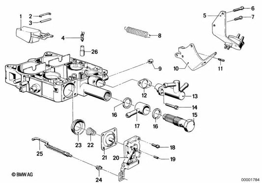 Aguja de flotador OEM 13111289654 para BMW Serie 3 E21, Serie 5 E12, Serie 6 E24, Serie 7 E23. Original BMW.