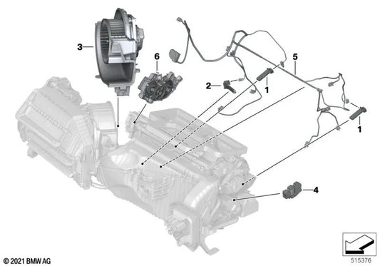 Ventilador para BMW G42, G87, G20, G20N, G21, G21N, G28, G28N, G80, G81, G22, G23, G26, G82, G83, F97, F97N, G01, G01N, G08, G08N, F98, F98N, G02, G02N, G29 (OEM 64119382861). BMW originais.