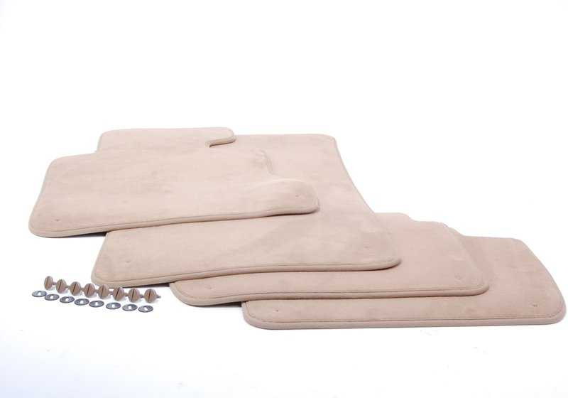 Alfombrillas exteriores velours beige OEM 51478266754 para BMW Serie 3 E46 (325i xDrive, 330d xDrive). Original BMW.