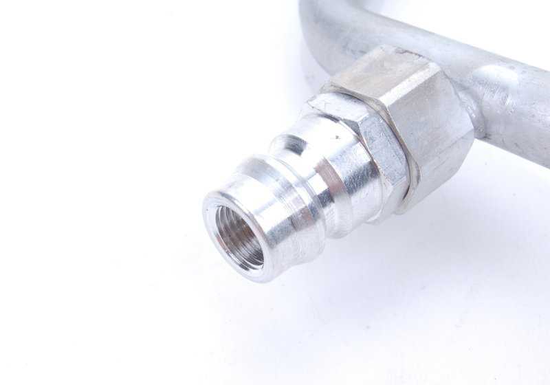 Tubería de alta presión del compresor al condensador OEM 64509181834 para BMW E60, E61, E63, E64. Compatible con modelos 540i y 550i. Repuesto original BMW.