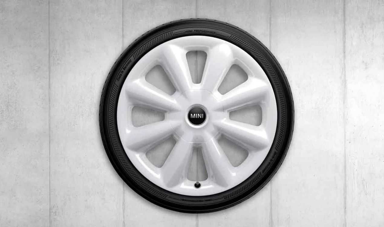 Jante de liga leve 18" 7J ET54 Cone Spoke 507 Aspen White uni OEM 36116859617 para MINI F55, F56, F57... e muito mais. Originais MINI.