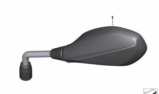 Espejo retrovisor izquierdo OEM 51168388739 para motos BMW C 400 GT, C 400 X, G 310 GS, G 310 R... y más. Original BMW Motorrad.