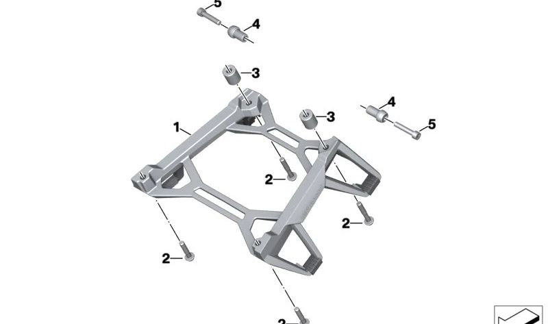 Tornillo cilíndrico M8X50 MK OEM 07129909264 para motos BMW F750GS, F800GS, F850GS, F900GS, F900R, S1000XR. Original BMW Motorrad.
