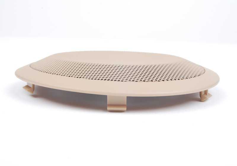 Cubierta de altavoz beige OEM 51417144557 para BMW 3' E90, E91, X1 E84... y más. Original BMW.