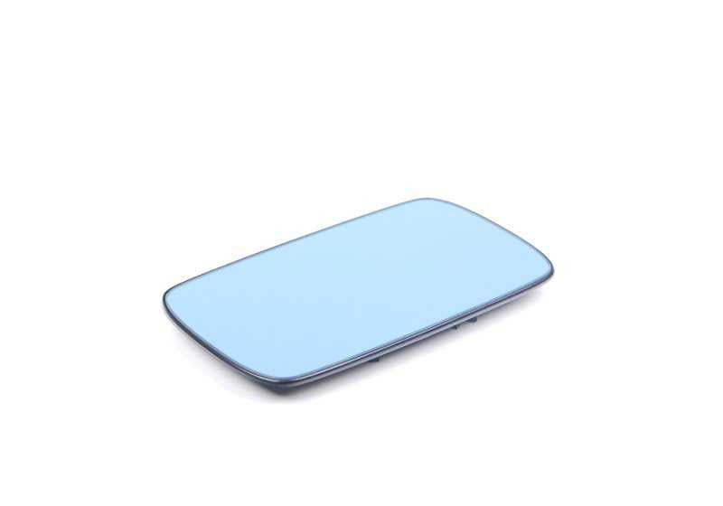 Cristal retrovisor izquierdo calefactable plano OEM 51168250436 para BMW E46, E39. Repuesto original BMW.