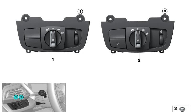 Módulo de control de luces OEM 61315A25453 para BMW I12, I15. Original BMW.
