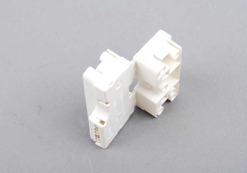 Conector eléctrico 6 pines blanco OEM 61131378126 para BMW E34, E32, E36, E30, E31, E28, E24. Original BMW.