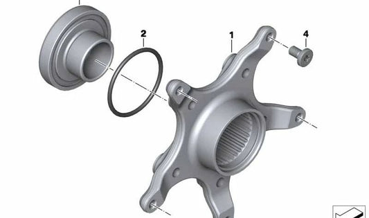 Portador de rueda trasero OEM 33357714392 para BMW Motorrad C evolution (K17). Original BMW Motorrad.