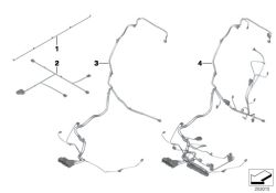 Juego de cables RSE asiento delantero derecho OEM 61129271820 para BMW F07, F10, F11, F01 LCI, F02 LCI... y más. Original BMW.