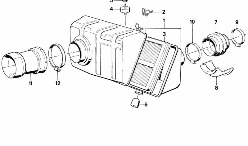 Tapa de cobertura OEM 13712243125 para BMW E30, E28. Original BMW.