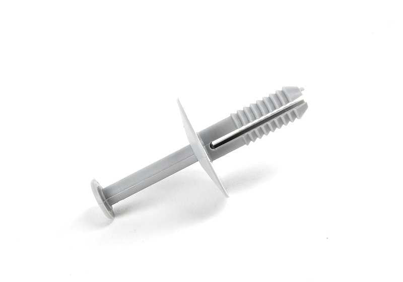 Remache plástico gris OEM 51118174184 para BMW E87, E87N, E36, E46, E90, E90N, E91, E91N, G80, G80N, G81, G81N, G22, G22N, G23, G23N, G26, G26E, G26F, G26N, G82, G82N, G83, G83N. Original BMW.