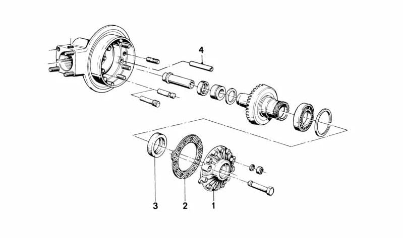 Junta sin amianto OEM 33112311096 para BMW {E34, E39, E46, Z3, Z4}. Original BMW.